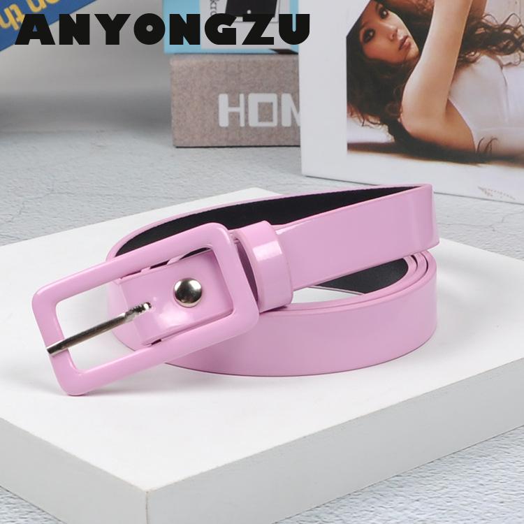 Ceinture fine décontractée et polyvalente pour femmes, 2cm, rouge, jaune, bleu, noir, surintendant américains, spectacle de mode, document bonbon