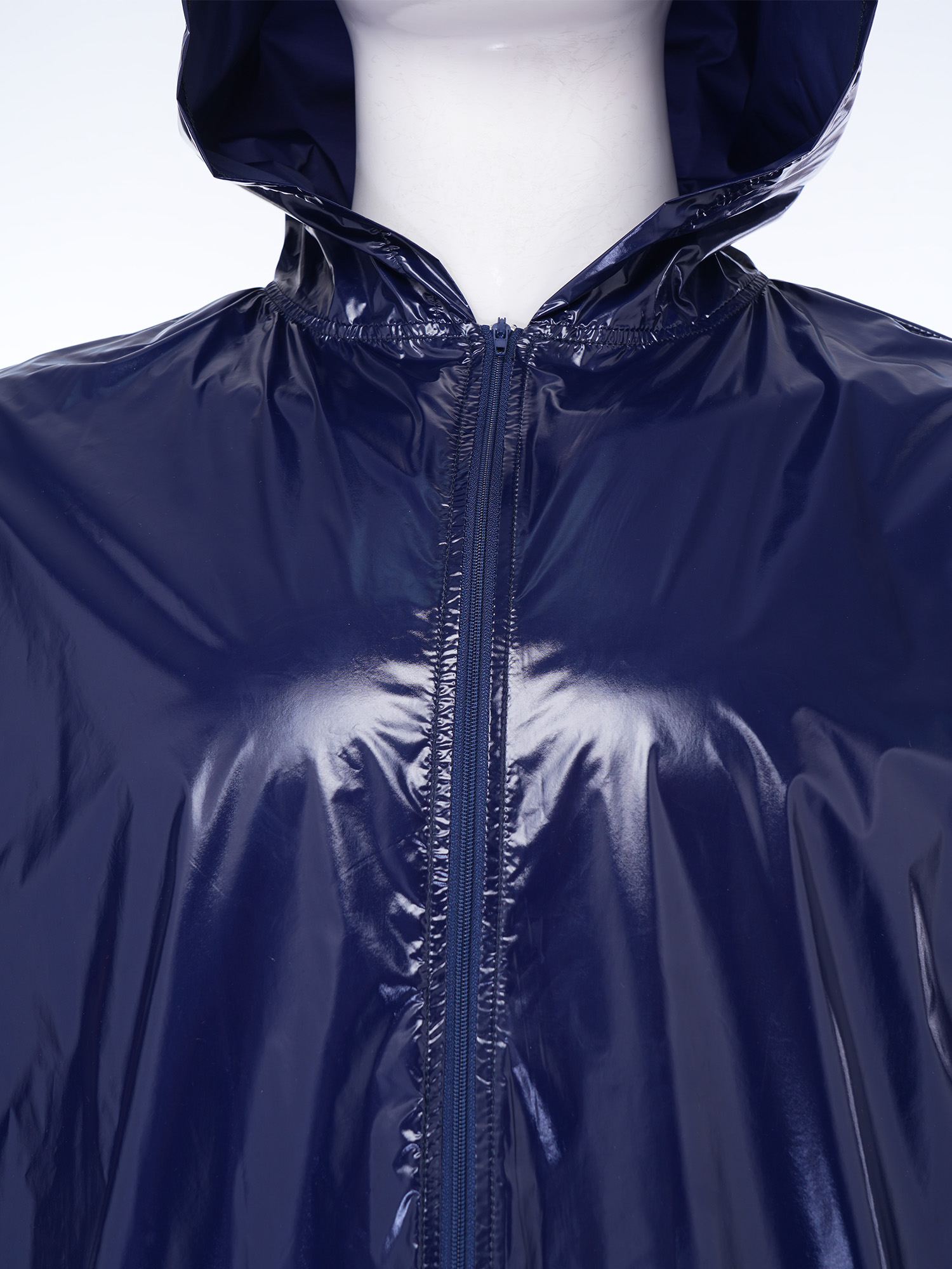 Veste longue imperméable à capuche pour homme, manches longues, fermeture éclair sur le devant, imperméable léger, vêtements de travail, poncho, manteau pour la randonnée, les jours de pluie, le travail