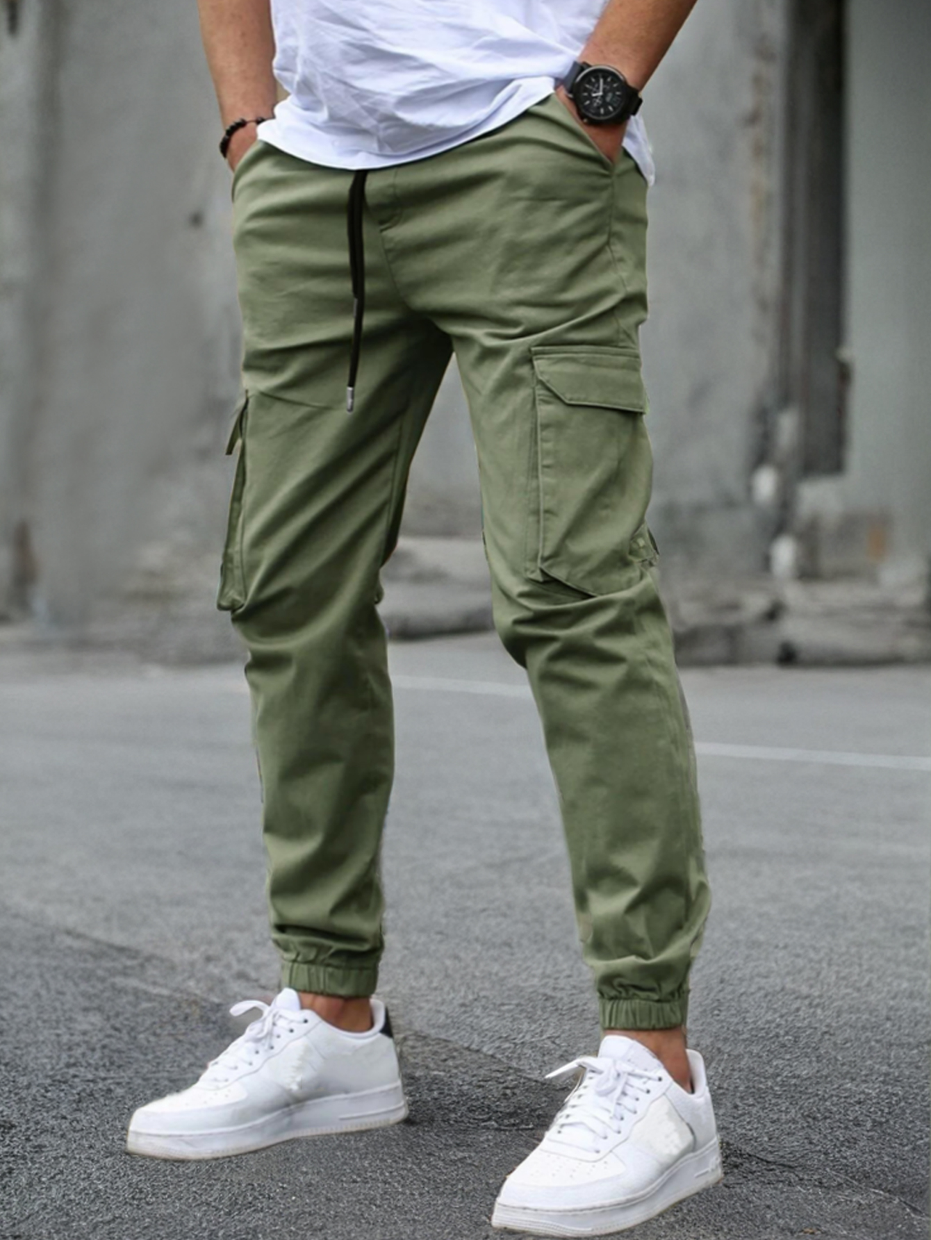 Nouveaux pantalons de travail pour hommes avec plusieurs poches et pantalons à jambes, pantalons d'extérieur décontractés pour hommes