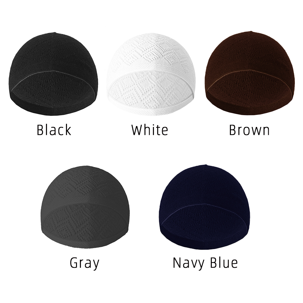 Chapeaux de prière pour hommes musulmans unisexe hiver chaud tricoté bonnet Islam juif inde casquettes Musulman arabe hommes Kippah Homme chapeau