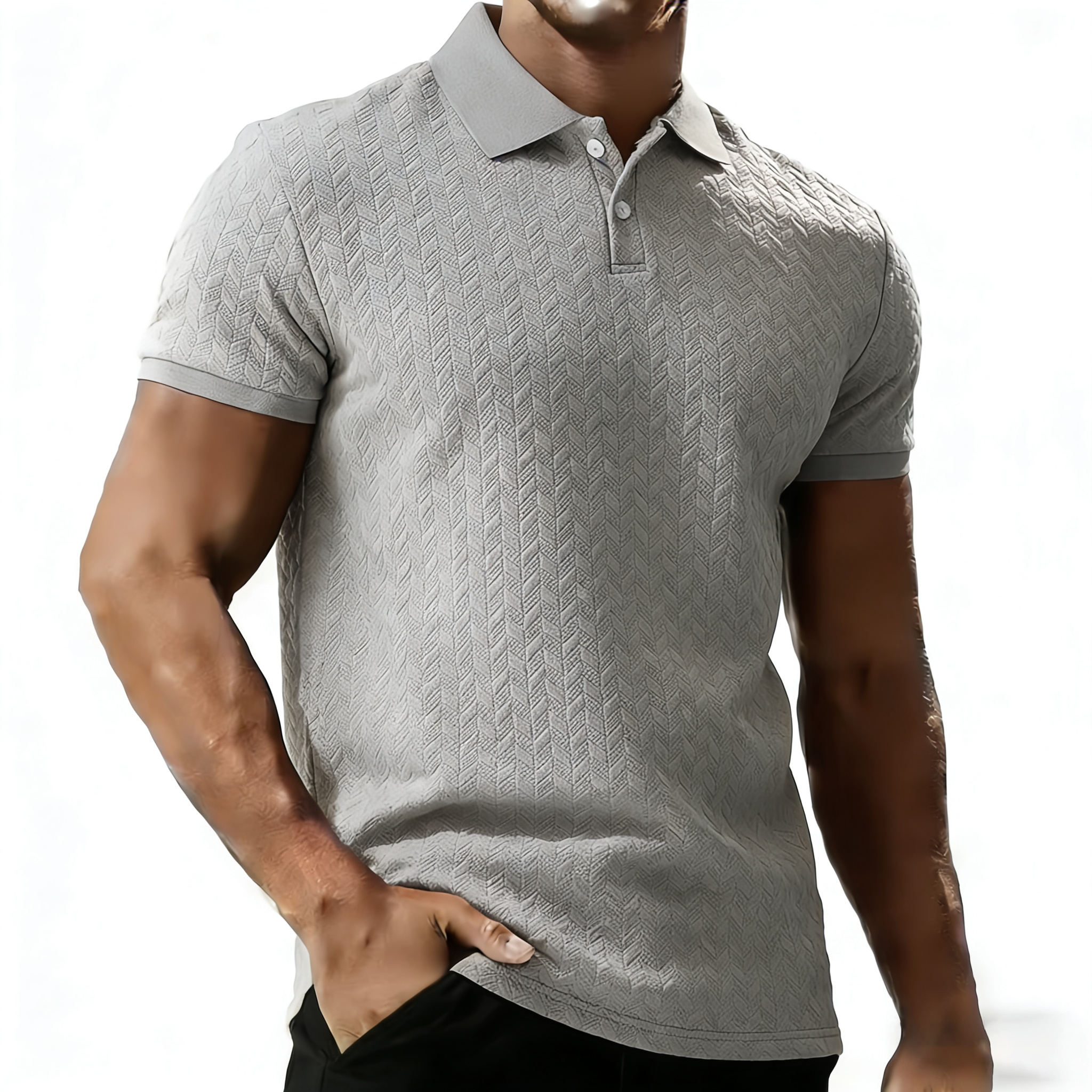 T-shirt décontracté pour homme, manches courtes, vêtements masculins d'été, hauts de qualité supérieure, tee-shirt noir et blanc, polo, t-shirt tendance pour homme