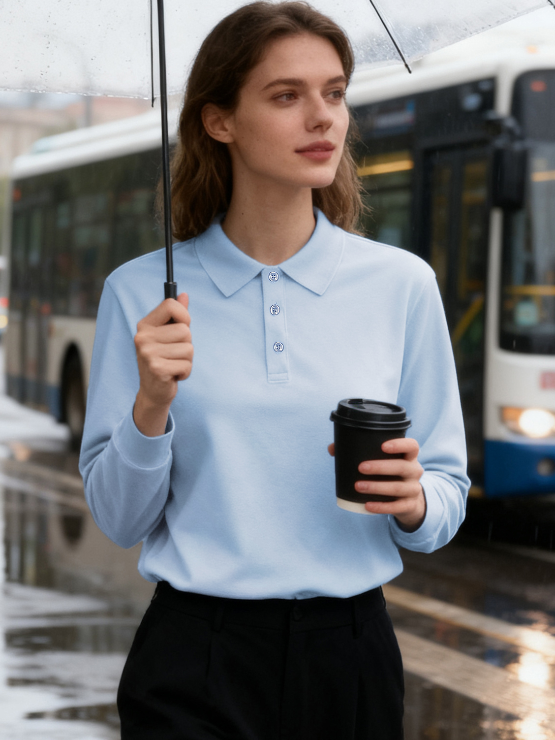Femmes nouveau automne mode polos trajet T-Shirts décontractés confortable chemise douce solide bases hauts bureau quotidien à manches longues t-shirt