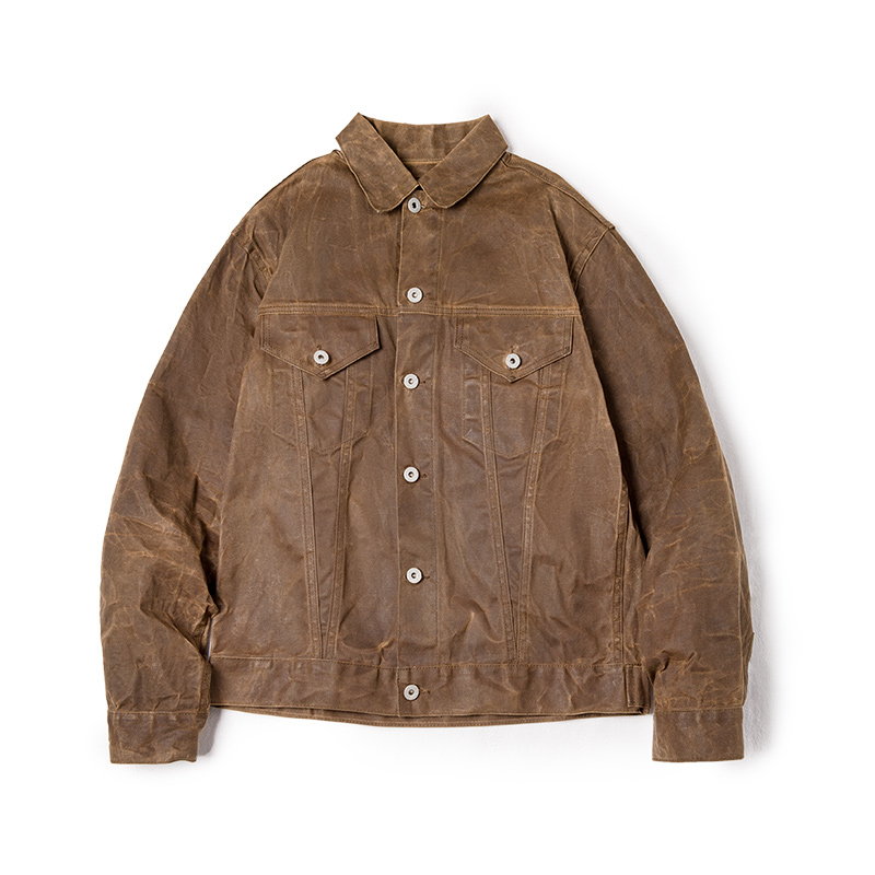 Maden Amekaji-Veste Rétro Cirée à l'Huile pour Homme, Uniforme Militaire en Toile de Coton, observateur, Décontracté, Travail, Style Safari, Vêtements CombMan