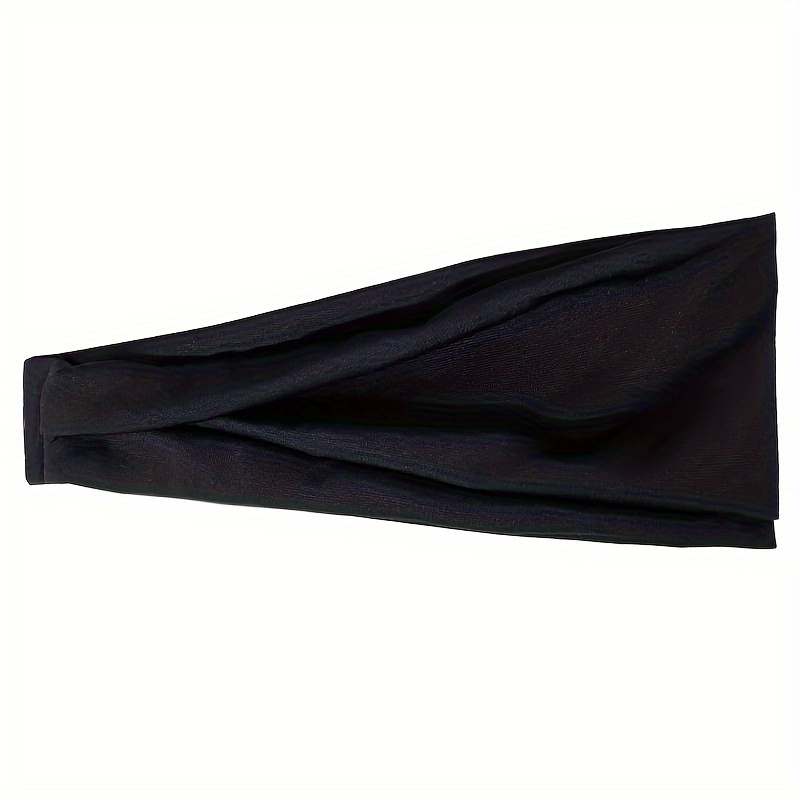 Bandeau Turban Élastique Couleur Unie pour Femme, Bandeau de Yoga, Cerceau à Cheveux Tendance pour Maquillage, Foulard Vintage, Accessoires Capillaires