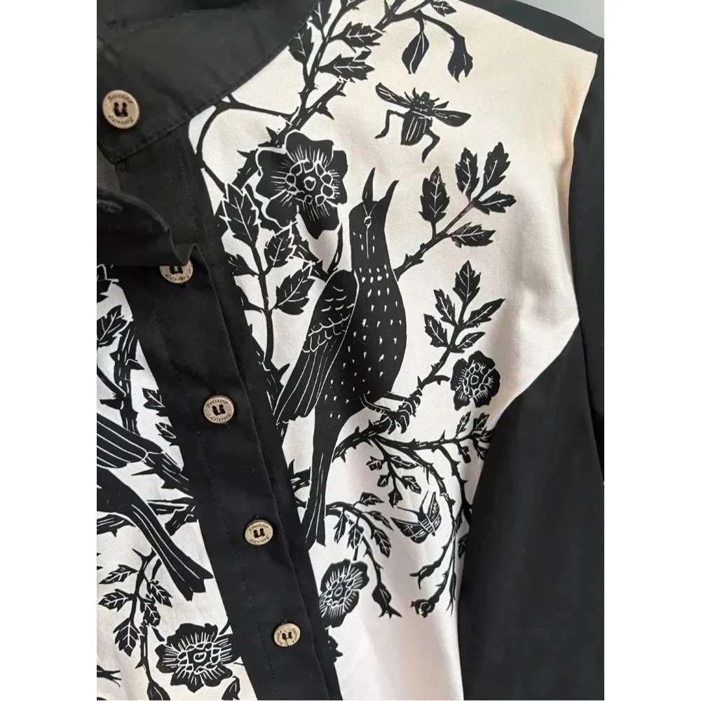 Robe de Cowboy imprimée Cactus rétro occidental pour femmes, Unique, boutonnée, manches courtes, 100% coton, rose, Streetwear d'été
