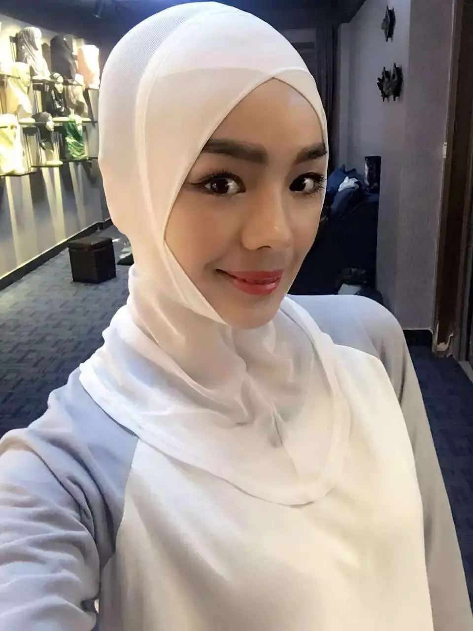 Sous-foulard musulman Ninja, été, super gaze, HAWEI, rond, croisé, femme, doux, respirant, bonnet islamique
