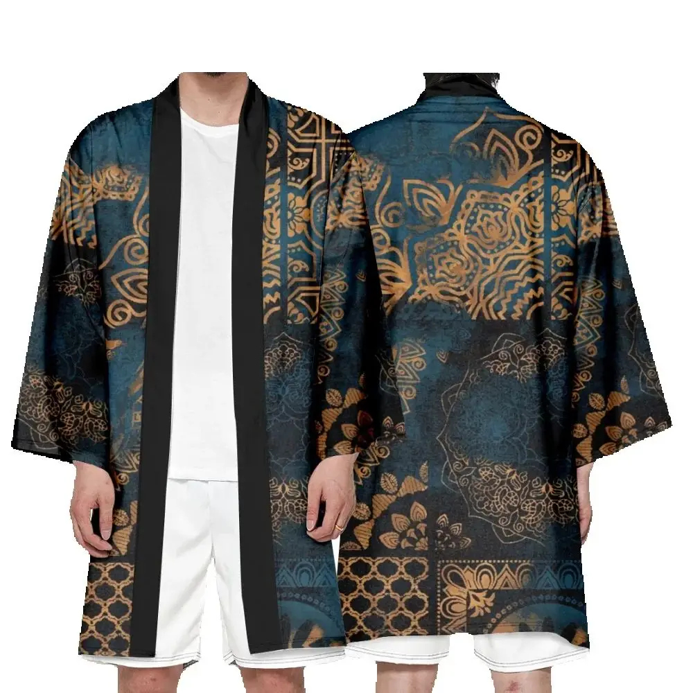 Kimono Long traditionnel japonais pour femmes et hommes, Streetwear, Cardigan de plage Yukata, mode Cosplay Haori, chemises haut