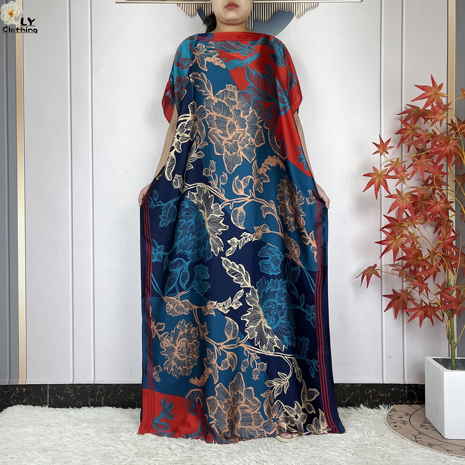 Abaya – robe africaine en soie à manches courtes, ample, à la mode, Kaftan décontracté, pour femmes musulmanes, Robes arabes pakistanaises, nouvelle collection été