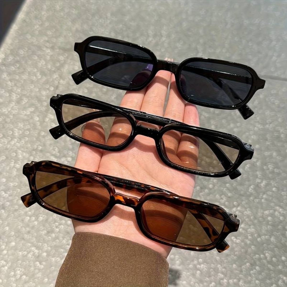 Lunettes de soleil de style rétro européen et américain pour hommes et femmes, 3 pièces, tendance, polyvalentes, protection solaire et UV pour l'été