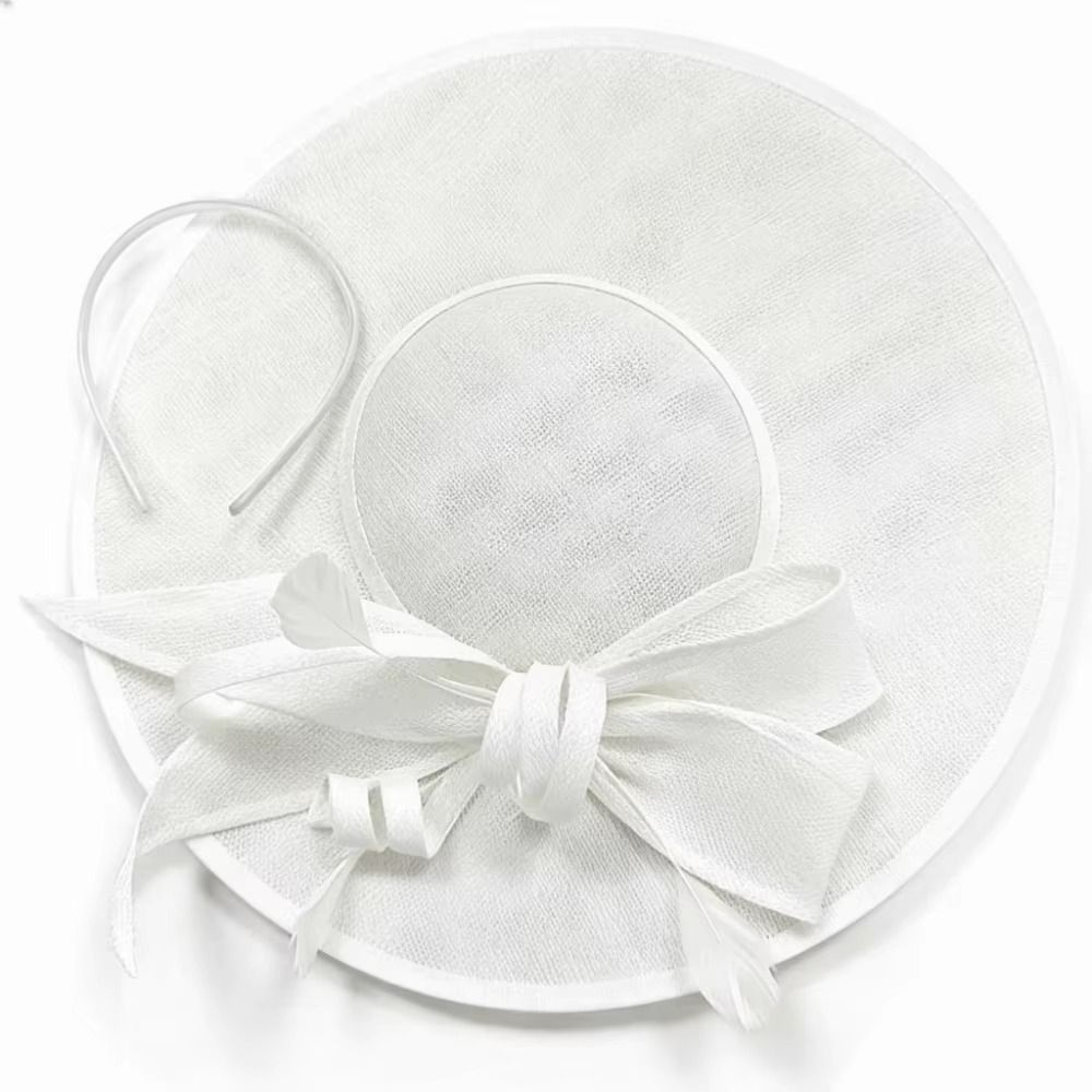 Pince à cheveux, Bandeau à nœud en maille exquis, Chapeau vintage style Kentucky à large bord de style français, Chapeau formel à fleurs, Fascinator à plumes, Spectacle de danse