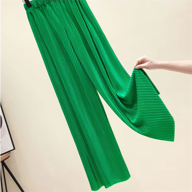 Pantalon Femme 2026 Printemps Été Pantalon Large Ample Palazzo Pantalon Plissé Bohème Tendance Ropa Coreana Pantalones
