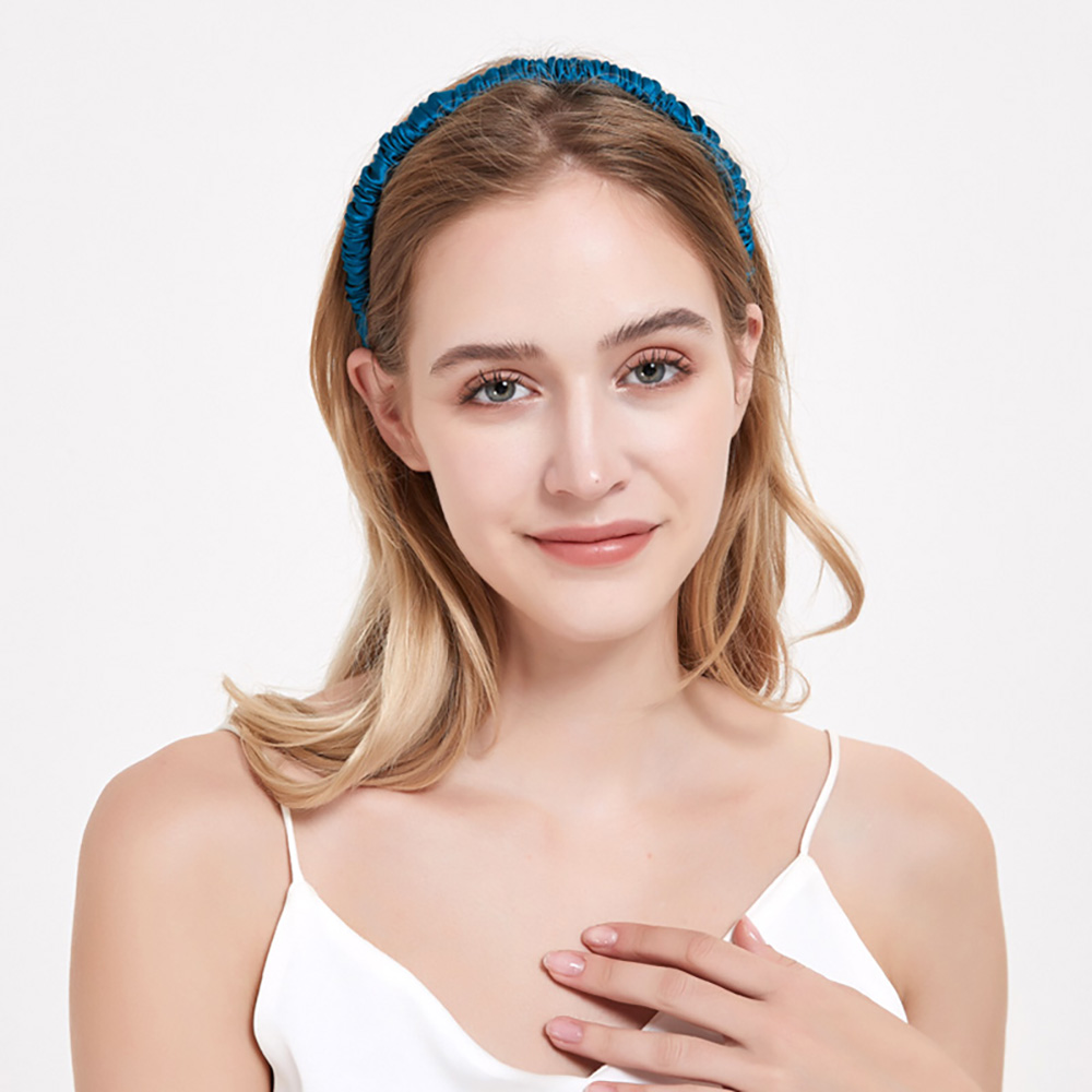 Cerceau de cheveux bandeau pour femmes fille 100% Pure soie de mûrier élastique luxe cheveux accessoires