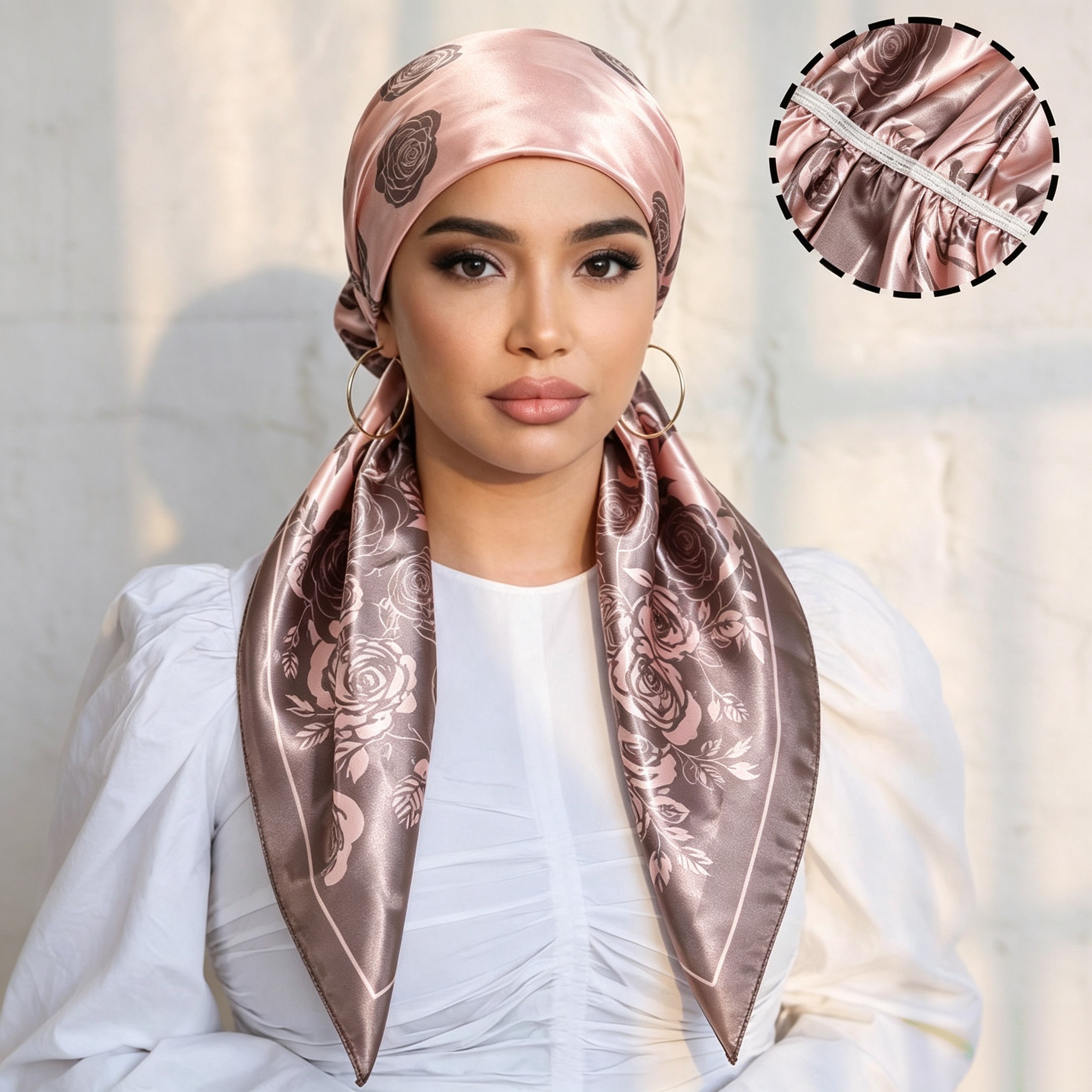 Foulard en satin doux et tendance pour femmes musulmanes, turban, bonnet de chimiothérapie, couvre-chef pour perte de cheveux, bandana.