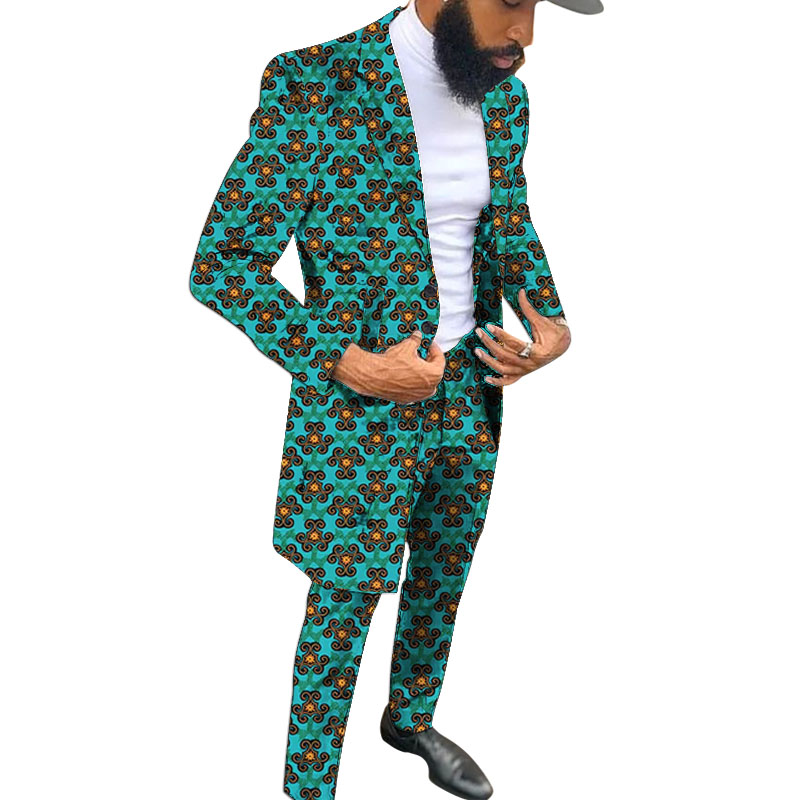 Costume de Couture africaine pour hommes, blazer Long avec pantalon, mode nigériane, tenue de mariage/fête, tenues de marié
