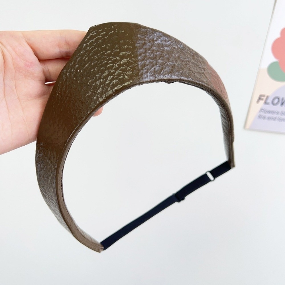 Serre-tête réglable en cuir pour femme, style européen et américain, avec couronne, antidérapant, accessoire de coiffure pour dames