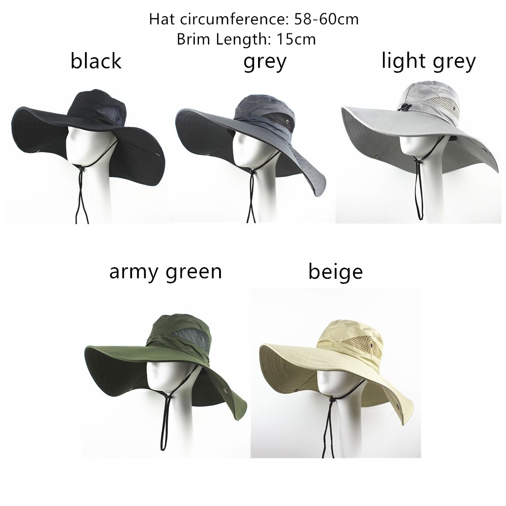 Protection solaire UV hommes femmes été pêche soleil pêcheur chapeau Boonie seau casquette large visière bord chapeau