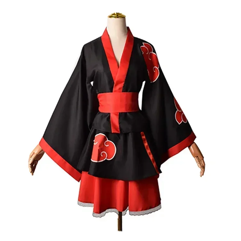 Nouvelle Robe Kimono Anime Ninja pour Fille, Costume d'Halloween pour Enfant, Jupe et Ensemble pour Festival, Carnaval, Déguisement Femme, Mascarade
