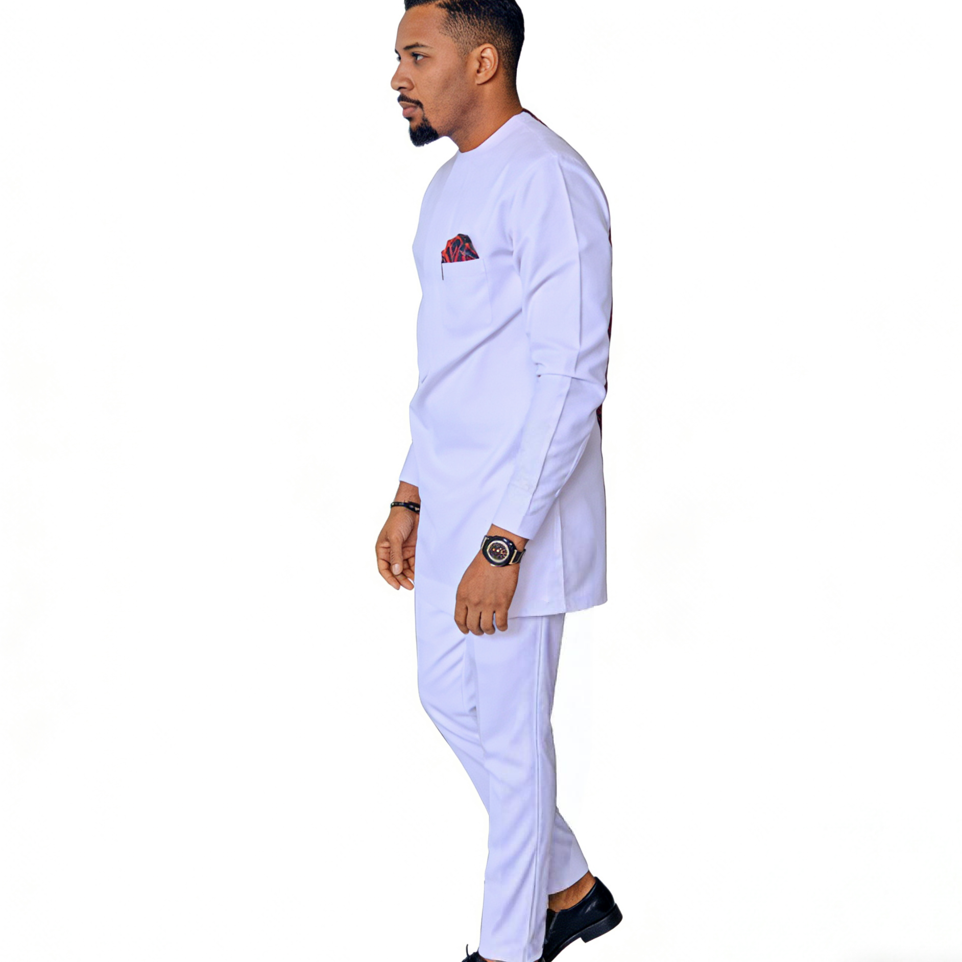 Ensembles de pantalons et chemises de mode africaine, pantalons blancs unis, style sénateur, costumes de marié pour hommes, grandes tailles, tenues de fête, vêtements africains