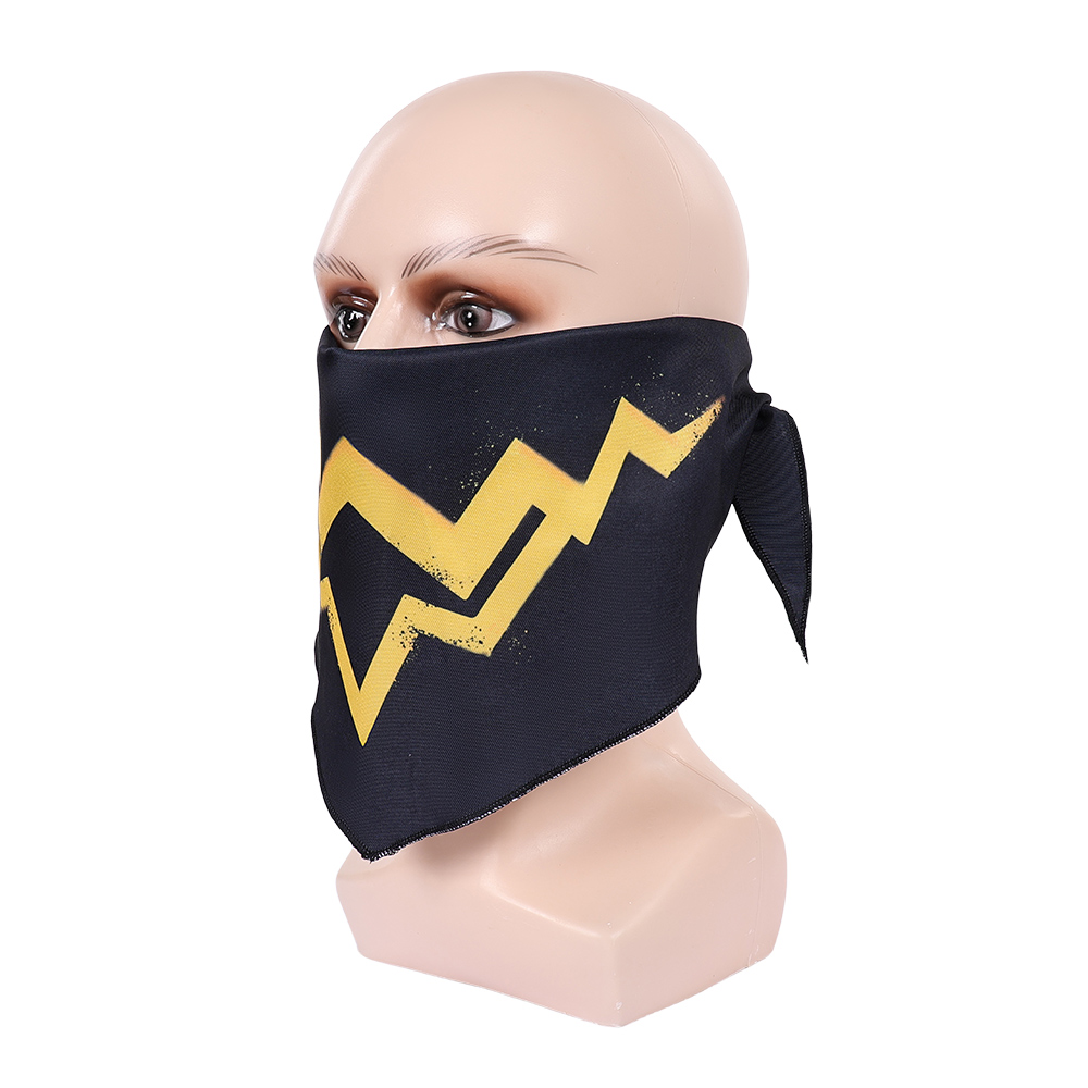 Accessoires de costume de Bowser, écharpe et masque imprimés noir et jaune, accessoires de film d'animation pour hommes adultes, Halloween, carnaval