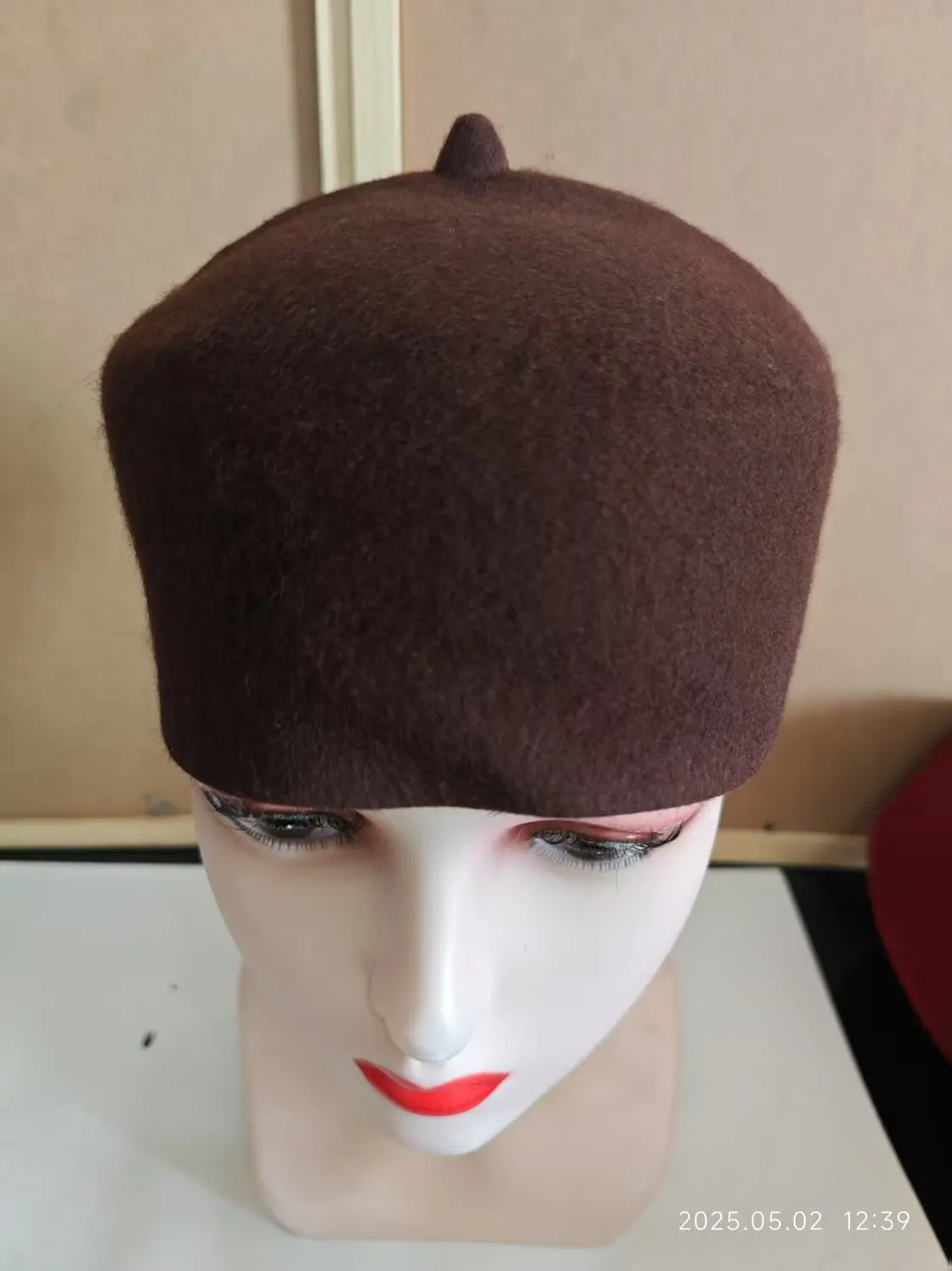 Chapeaux de prière Eid Ramadan pour hommes musulmans, feutre de laine, mode marron rouge Kufi Hijab, béret fait à la main, chapeau élégant printemps hiver