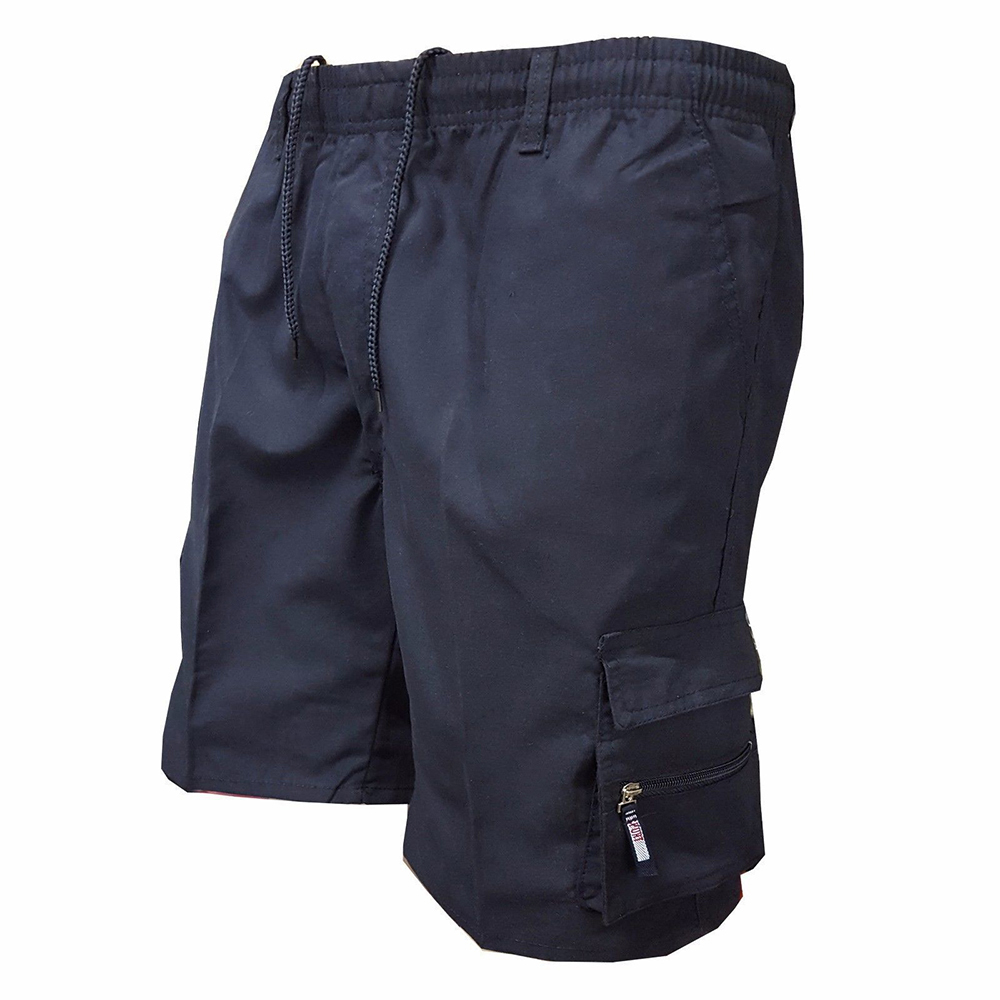 Short tactique d'été pour hommes, Short Cargo décontracté, ample, multi-poches, taille élastique, salopette de travail et de randonnée, pantalon court