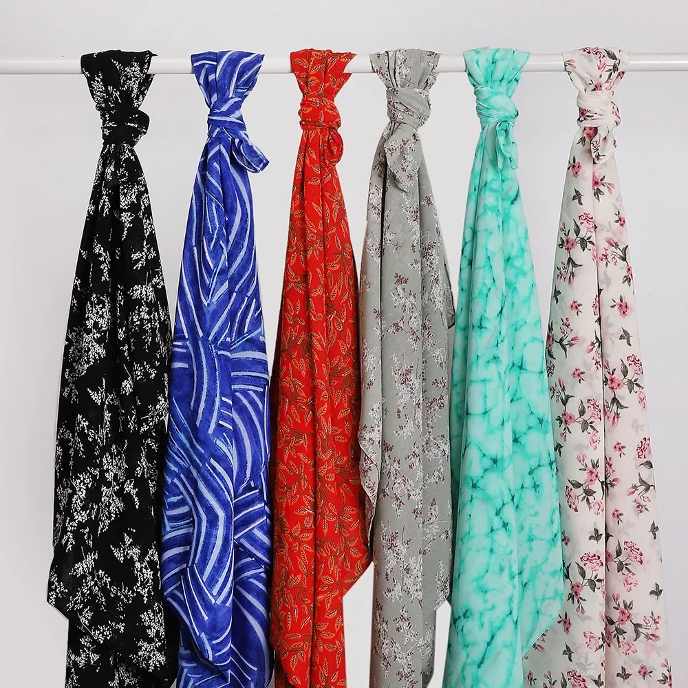 Foulard Hijab à Imprimé Floral pour Femme Musulmane, Châle de Grande Taille, Turban de Tête Ronde pour Sauna