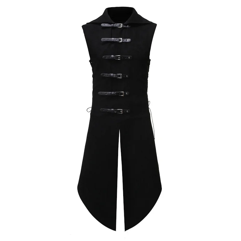 Tenue médiévale Waldelf Jerkin, gilet, manteau, tunique, Larp, sangle pour hommes, veste double, surcoat Ranger, Halloween, hauts elfe, Costume pour adultes