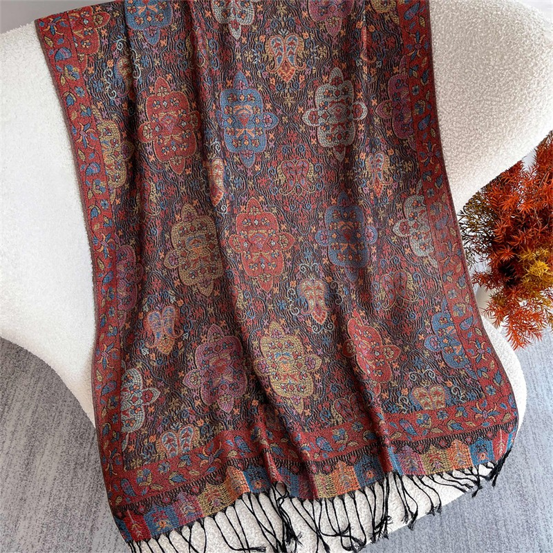 Nouvelles Écharpes de Luxe en Cachemire pour Femme Automne-Hiver, Imprimé Paisley, Chaudes, en Pashmina, Poncho, Châle Épais Tendance, Foulard, Bufanda
