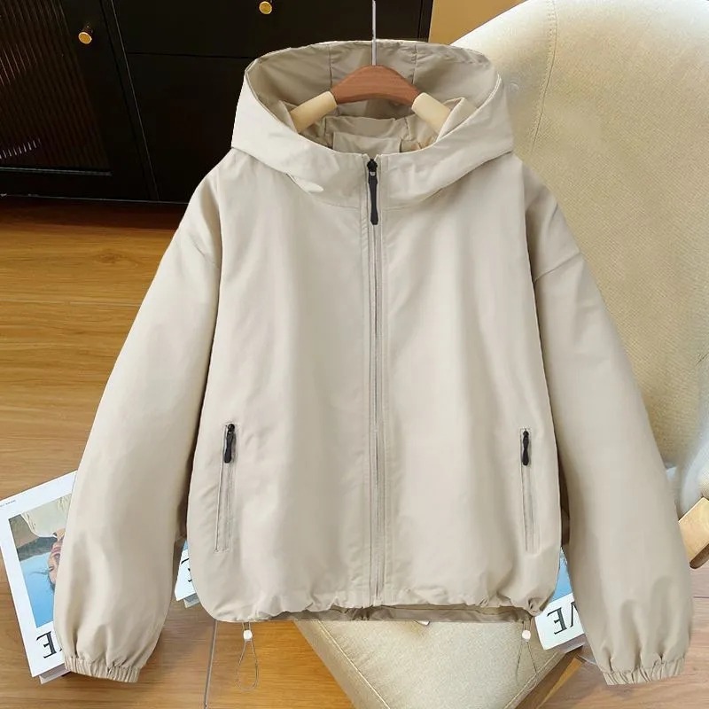 Veste Courte Femme Printemps Automne 2026 – Manteau Tendance à Capuche de Haute Qualité pour Dames – Vêtement d'Extérieur Décontracté et Élégant