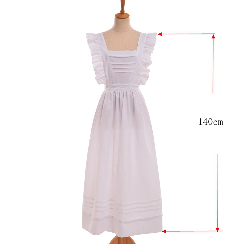 Costumes de femme de chambre Cosplay pour femmes, Style victorien édouardien, servante britannique, tablier de femme de ménage en coton avec casque