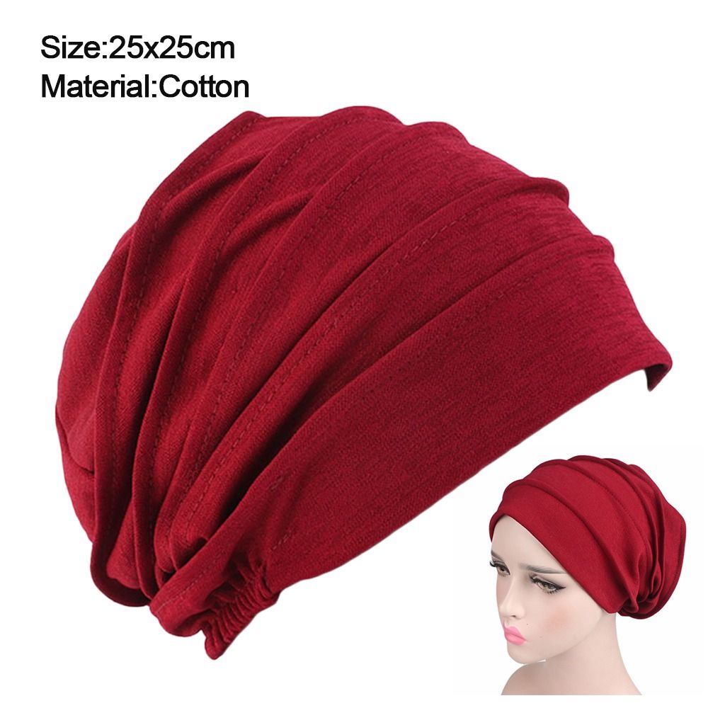 Bonnet en coton pour le cancer, bonnet chimio en tissu élastique, bonnet respirant, bonnet à volants pour femmes