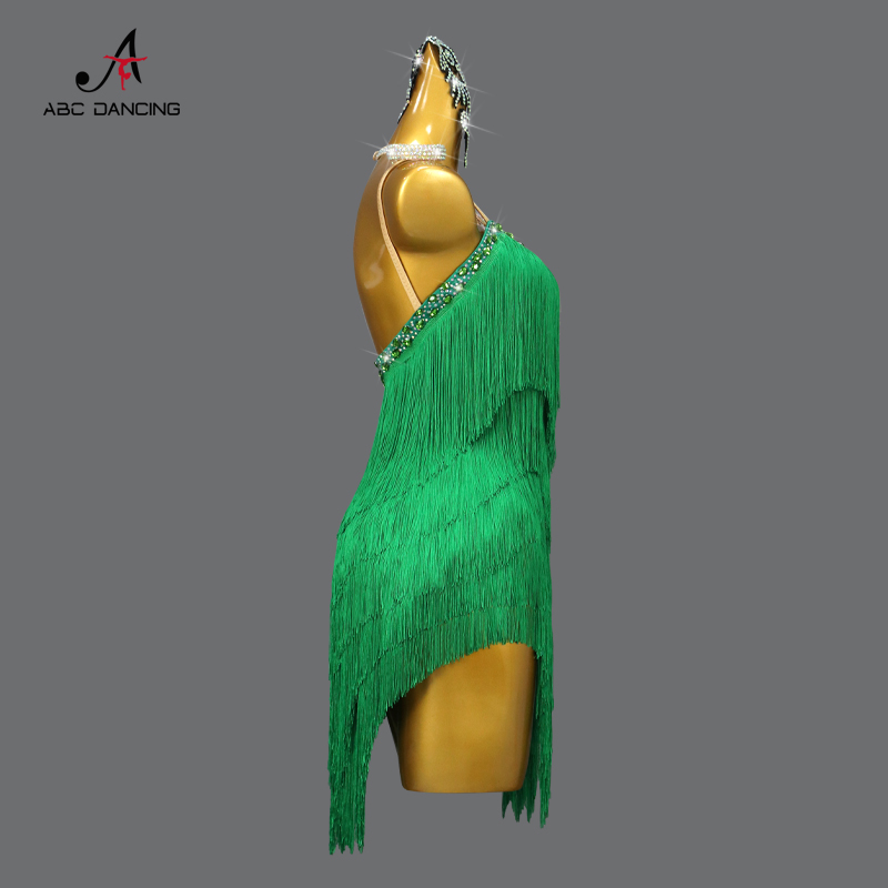 Robe de danse latine pour femmes, costumes de danse pour filles, jupes à franges, tenue de scène, de bal, de soirée, de sport, vêtements de soirée pour femmes, Samba