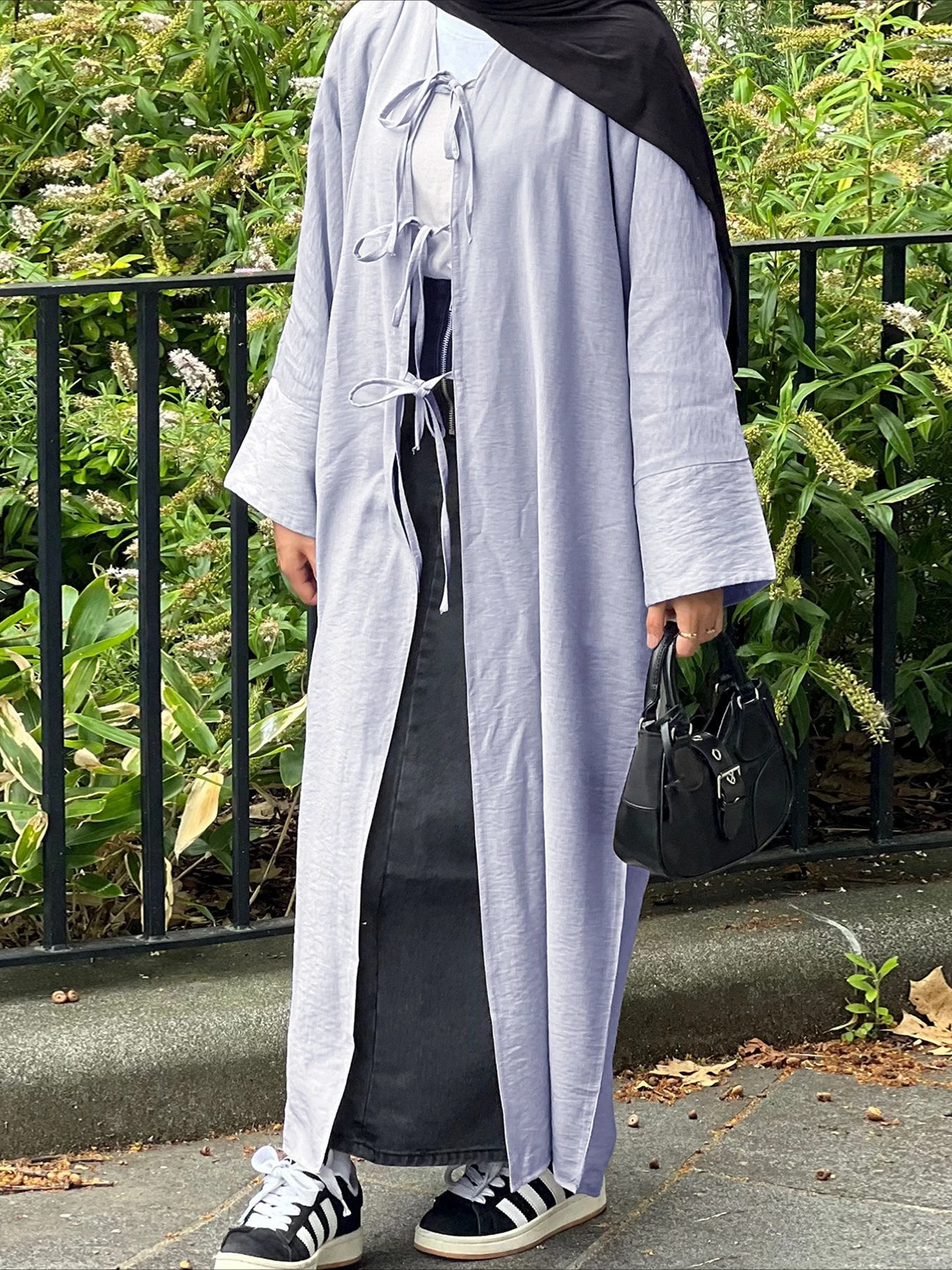 Abaya à lacets pour femmes musulmanes, robe longue arabe modeste, Jalabiya, cardigan à lacets, robe éducative, caftan de Dubaï, Ramadan, Eid, Maroc