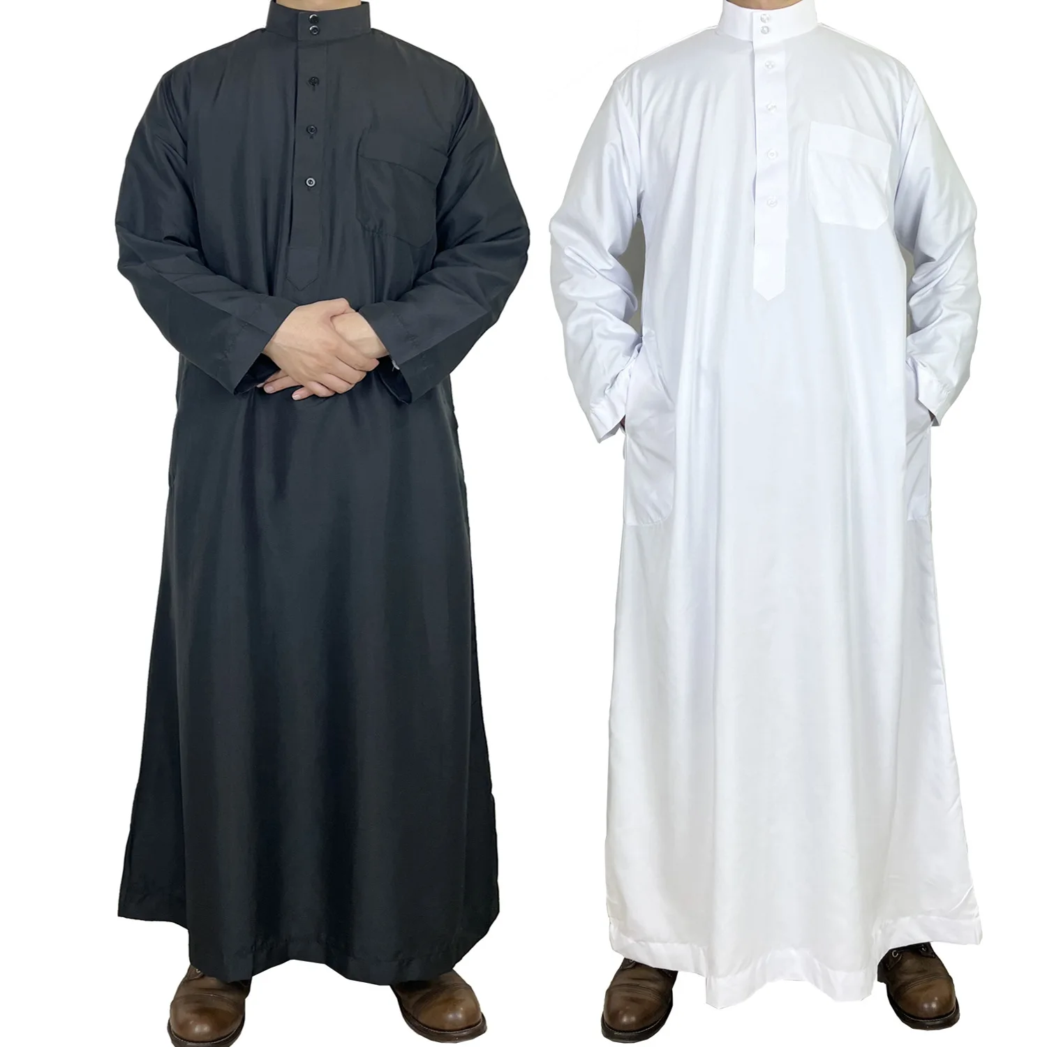 Vêtements modestes pour hommes musulmans : Jalabiya blanche, Thobe, Kurta arabe, Pyjama, Kaftan de Dubaï, Abaya, Jubba, Daffah, Dishdasha, Robe de prière