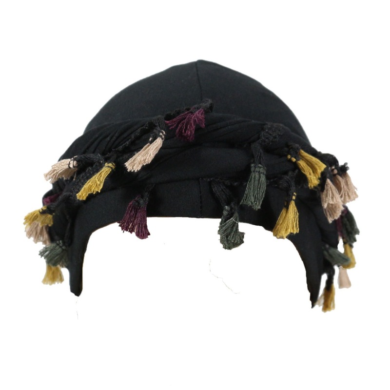 Nouveau bonnet à franges en satin de haute qualité, bonnet torsadé doublé, bonnet de soin capillaire à bords à pampilles