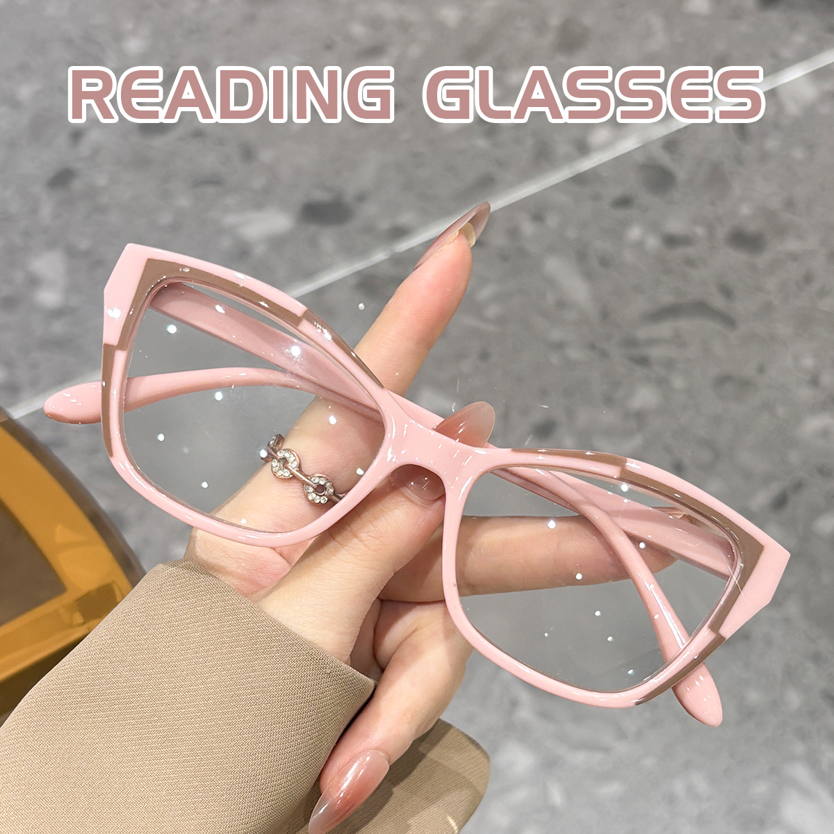Lunettes de lecture œil-de-chat élégantes pour femmes - Design color block tendance, blocage de la lumière bleue, puissance de 1.0 à 4.0