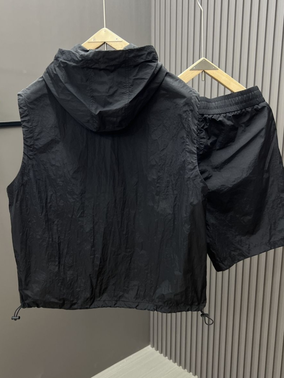 Costume décontracté sans manches à capuche pour hommes, vêtements de travail d'été, fin, ample, mode Couple, gilet sans manches, short, ensemble deux pièces