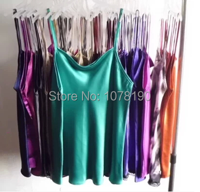 Camisole en satin de soie de mûrier 100% naturelle pour l'été