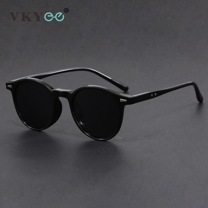 VICKY Simple classique géométrique rond conception Protection UV hommes femmes lunettes de soleil polarisées personnalisable Prescription 1080