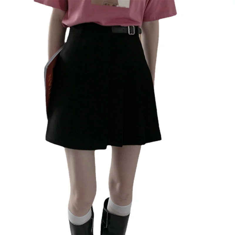 Mini jupe plissée demi-longueur pour femmes, taille haute, ligne a irrégulière, courte, printemps, nouvelle collection