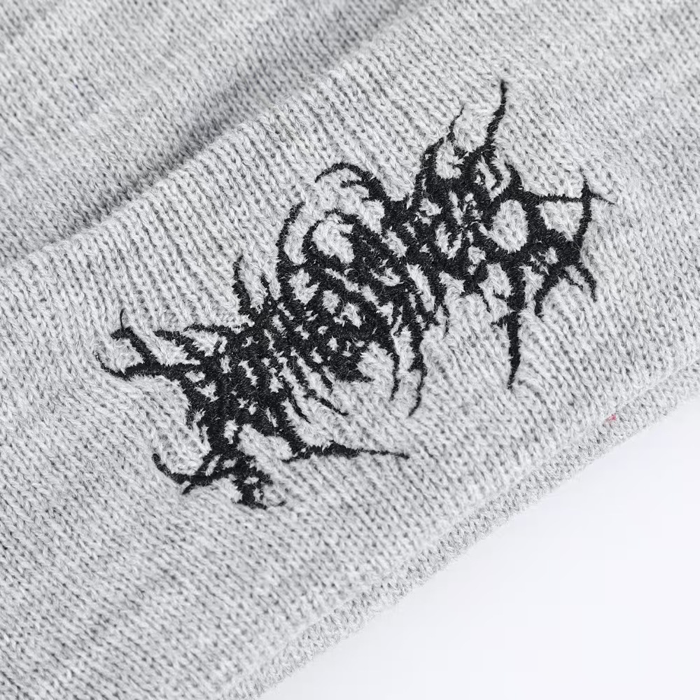 Chapeau tricoté brodé personnalisé pour homme, style streetwear hip-hop