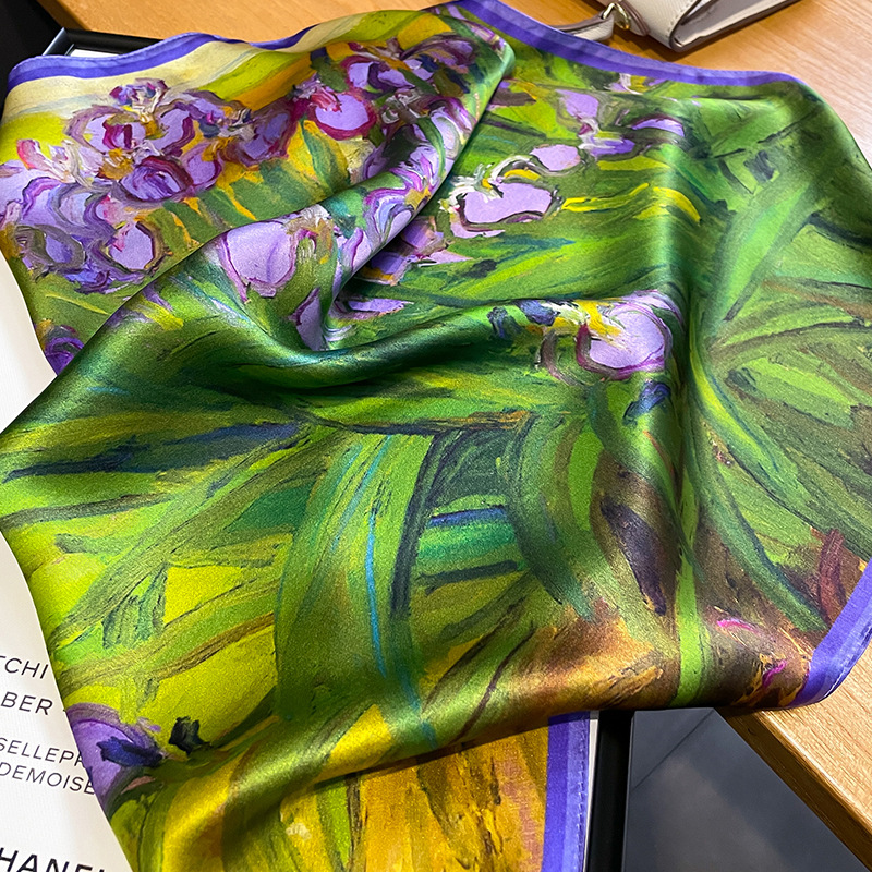100% véritable Foulard en soie mode dame petit cou Foulard femme foulards femmes Hijab marque de luxe châle enveloppes Foulard