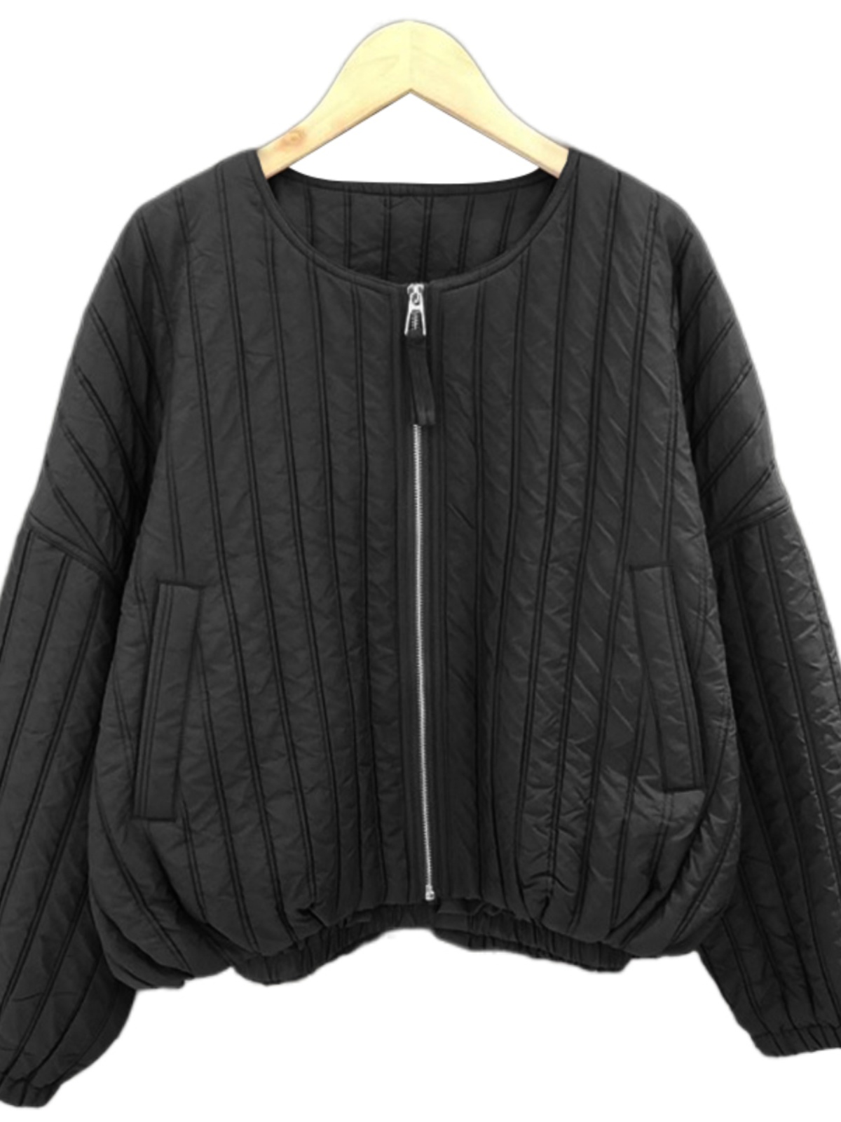 Femmes coréennes coton rembourré manteaux automne hiver léger décontracté ample col rond matelassé veste d'extérieur femme surdimensionné pardessus
