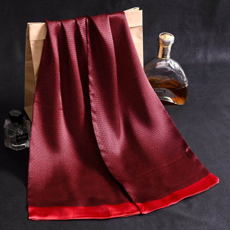 Écharpe Pure InjNeck imprimée pour hommes, écharpes longues pour hommes d'affaires, tout match, printemps, automne, hiver, marque de luxe, 100%