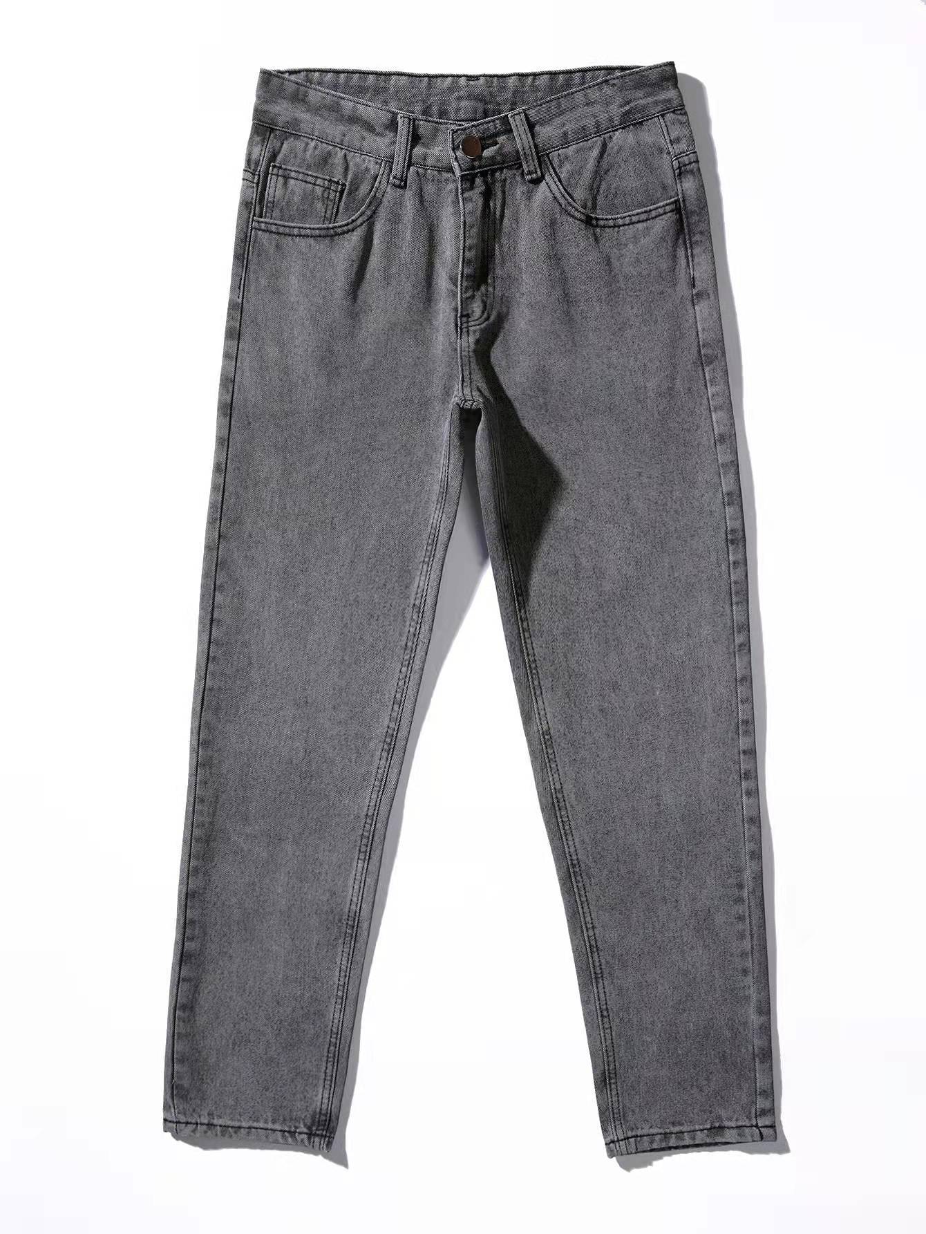 2025 nouveaux hommes d'affaires jean décontracté droit Stretch mode classique bleu noir travail Denim pantalon mâle marque vêtements S-3XL