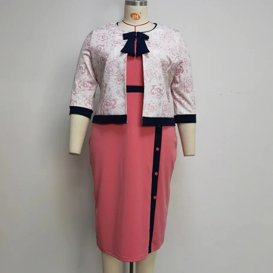 Ensemble de robes africaines personnalisées pour femmes, manteau et robe de bureau, nouvelle collection automne-hiver 2021, Bazin Riche, Afric traditionnel