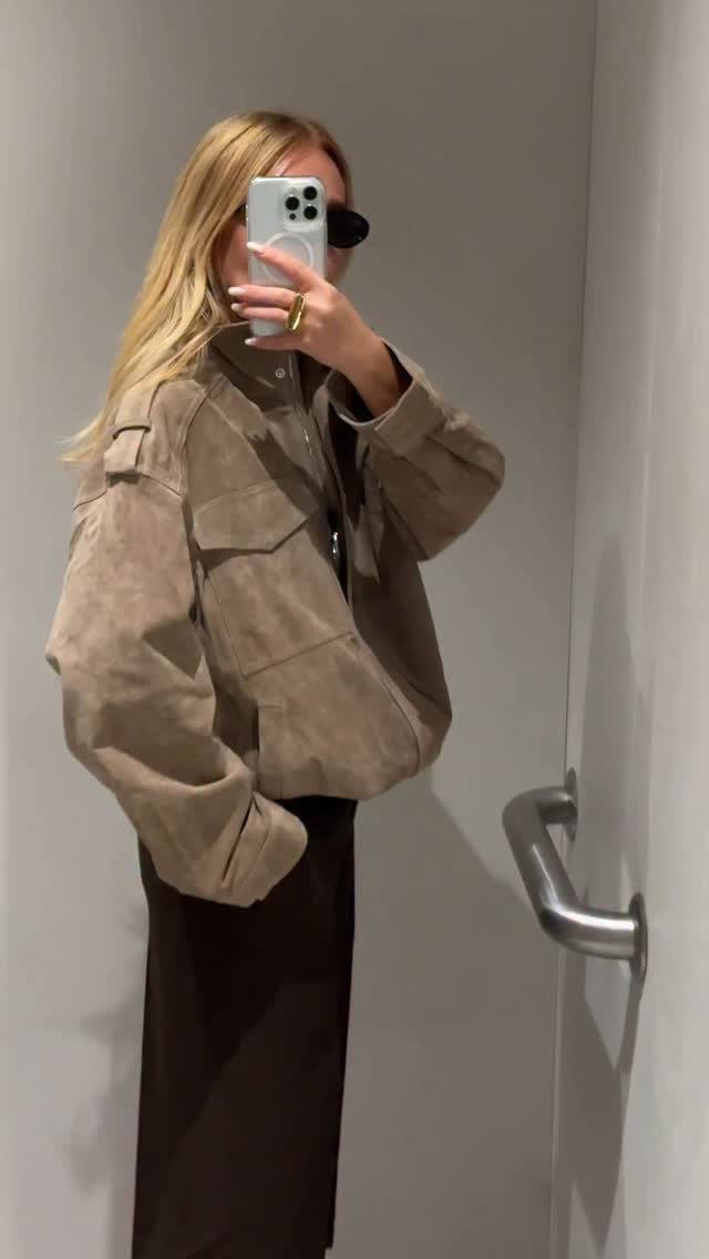 Veste courte décontractée en daim pour femme, mode Chic, col montant, fermeture éclair, poche, vêtements d'extérieur amples, nouvelle collection automne, vestes Highstreet quotidiennes
