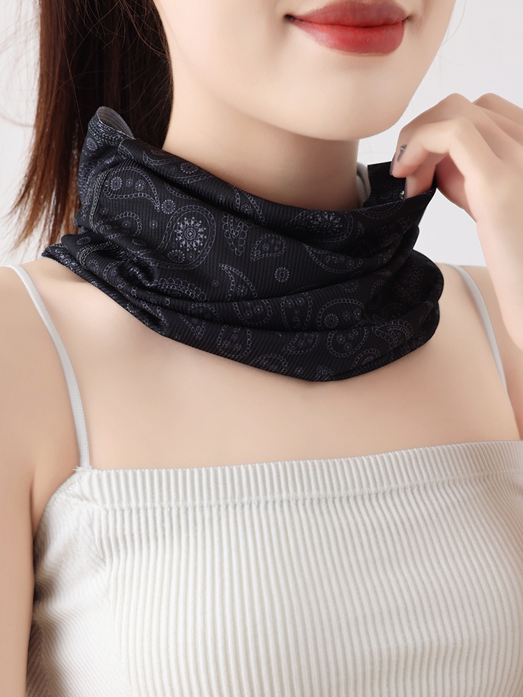 Masque de Protection solaire Paisley "Soie glacée", sensation fraîche, cache-cou Snood, écharpe tubulaire unisexe, polyvalente, équitation en plein air, printemps et été