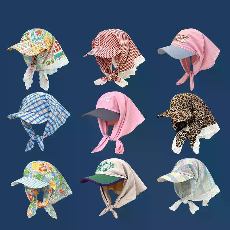 Casquette triangulaire coréenne pour femme avec visière pare-soleil, style hip-hop pastoral, pour l'extérieur en été