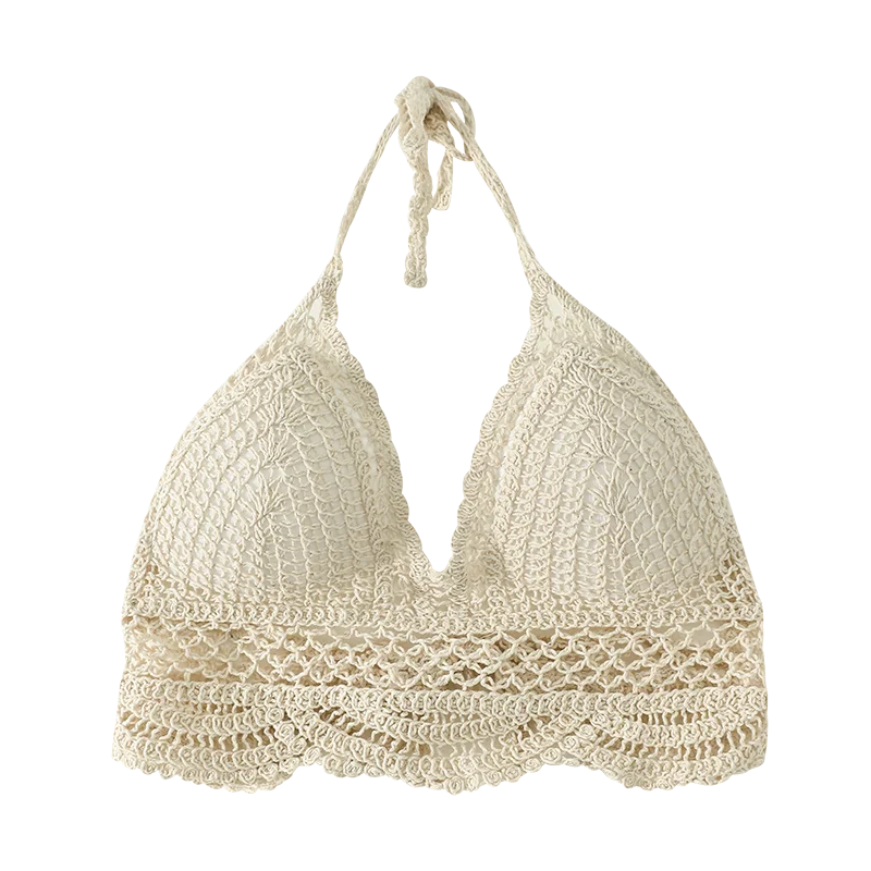 Femme haut sexy Crochet débardeurs femmes Corset Femme réservoirs culture Camisole mode japonaise tricot Camis intégré soutien-gorge livraison directe